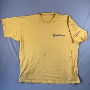 Vintage Rolls-Royce Shirt Mens XL Yellow Safe Employee Safety Graphic Tee Canada